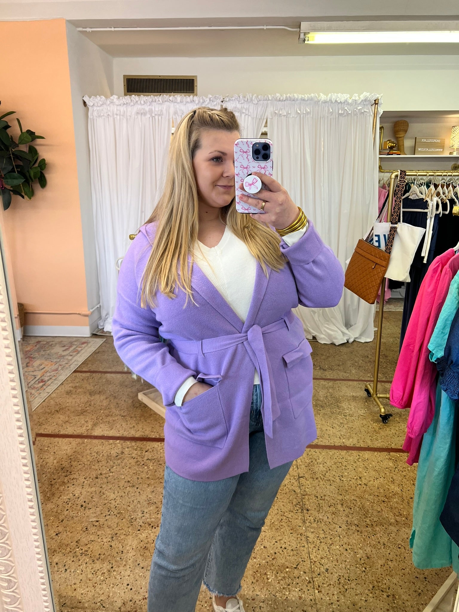 Lavender cardigan outlet