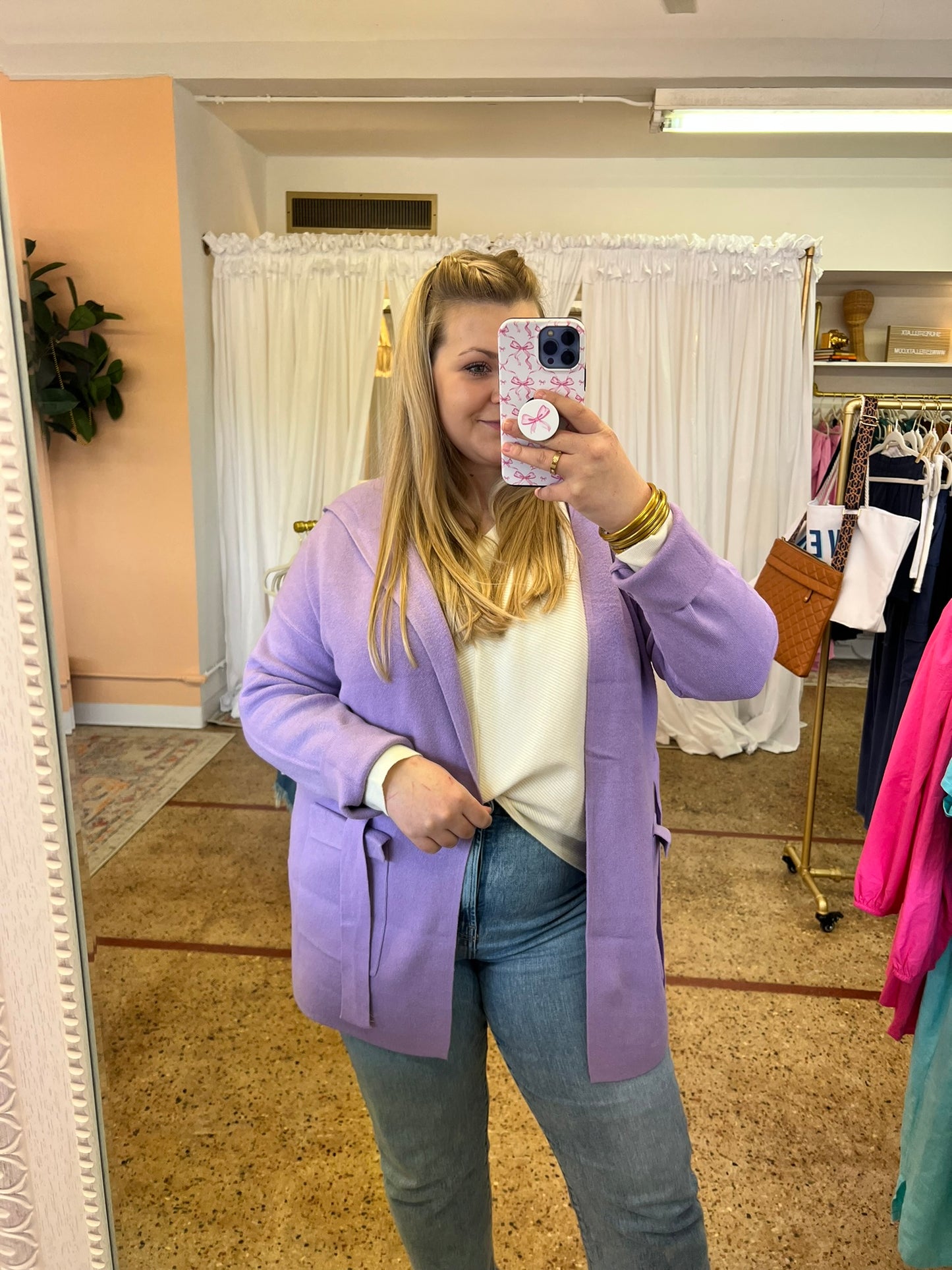 Lavender Sweater Cardigan