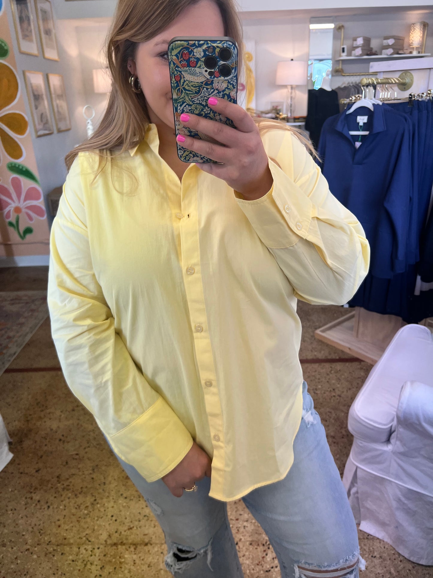 Creamy Yellow Button Down