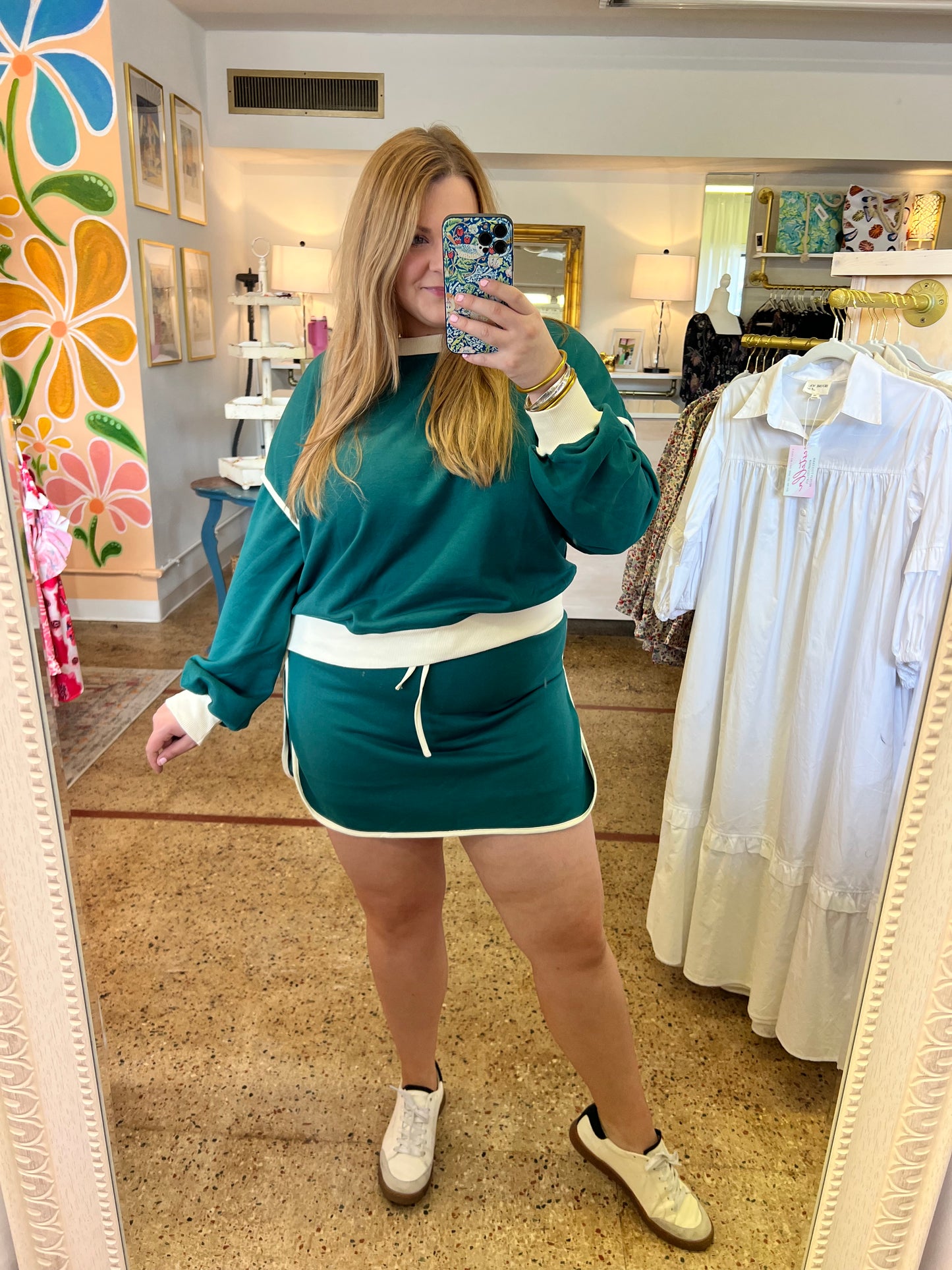 Green Skort Set