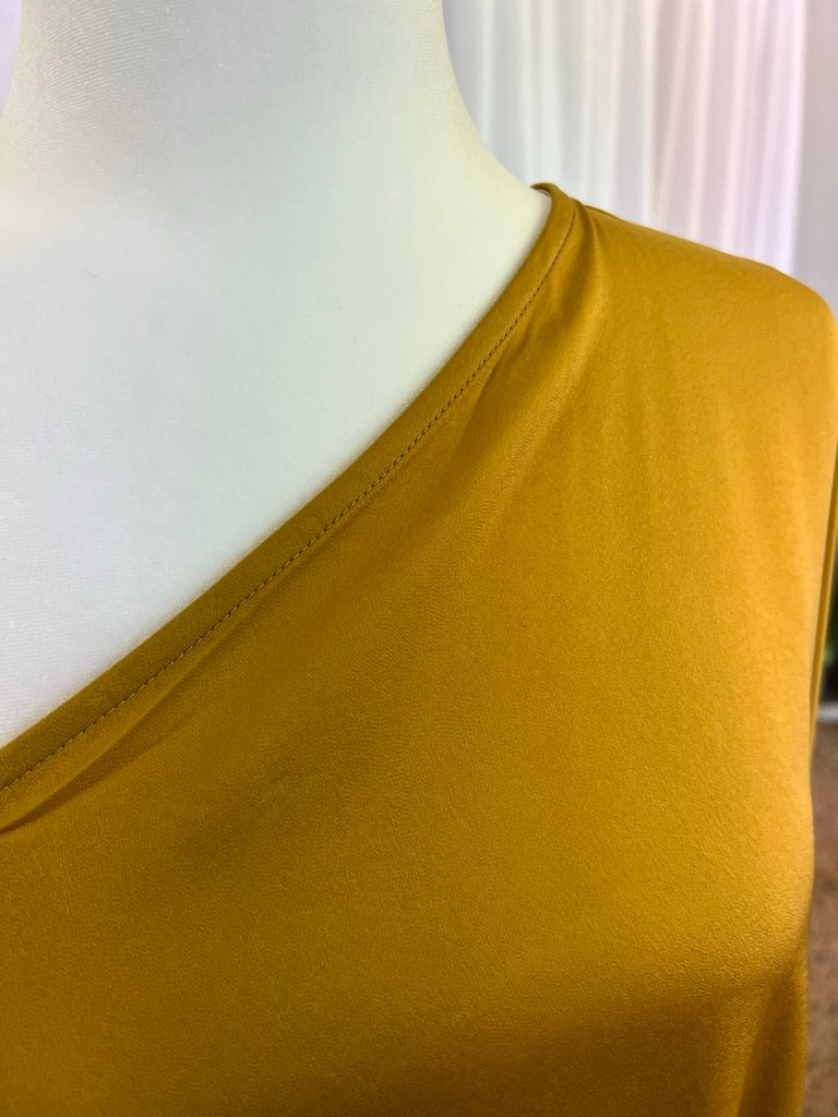 Olive Oil Satin Dress