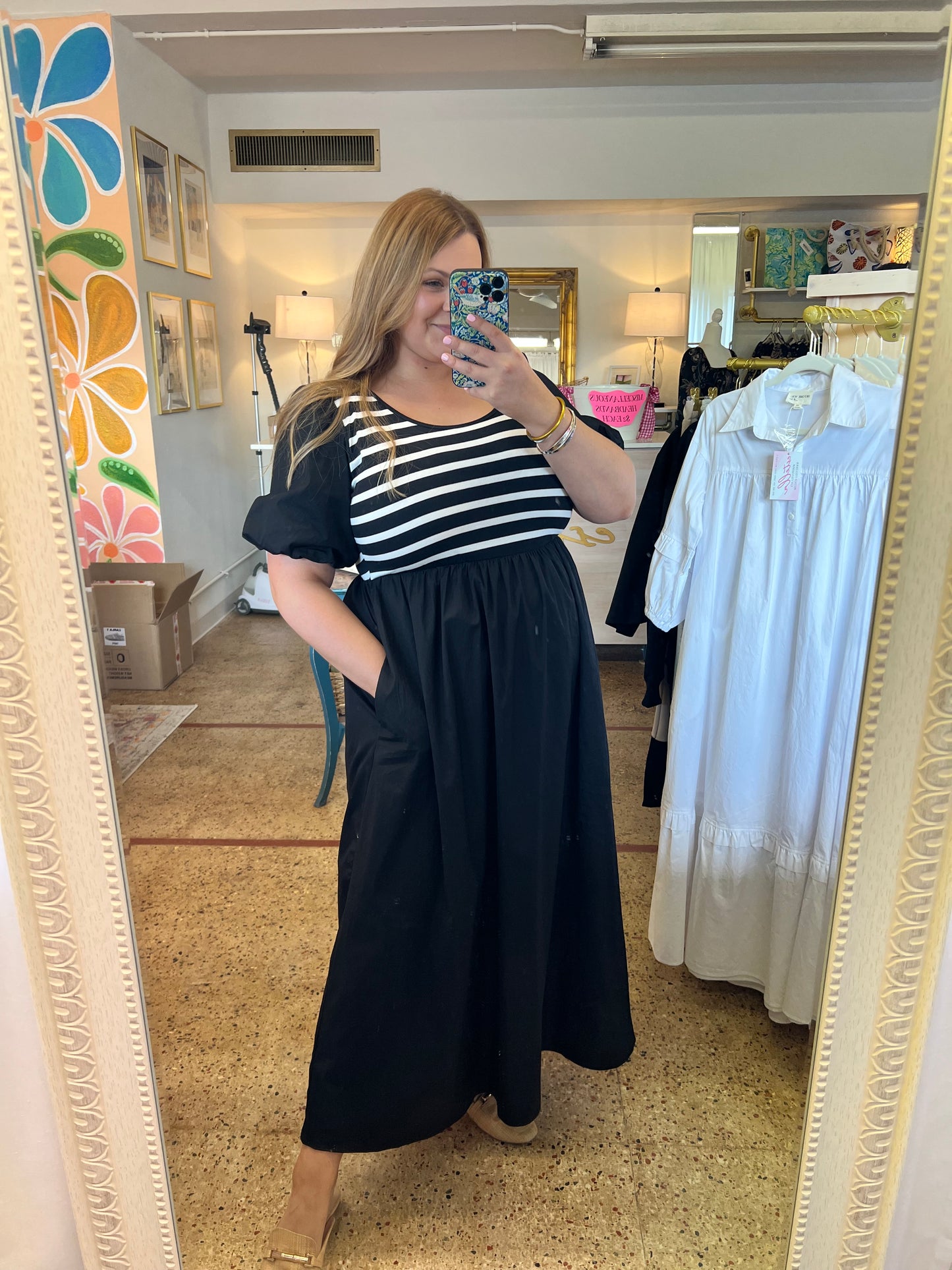 Stripe Midi Dress