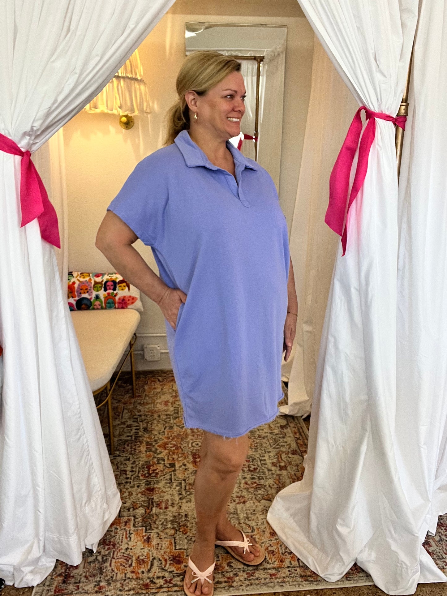 Periwinkle French Terry Dress