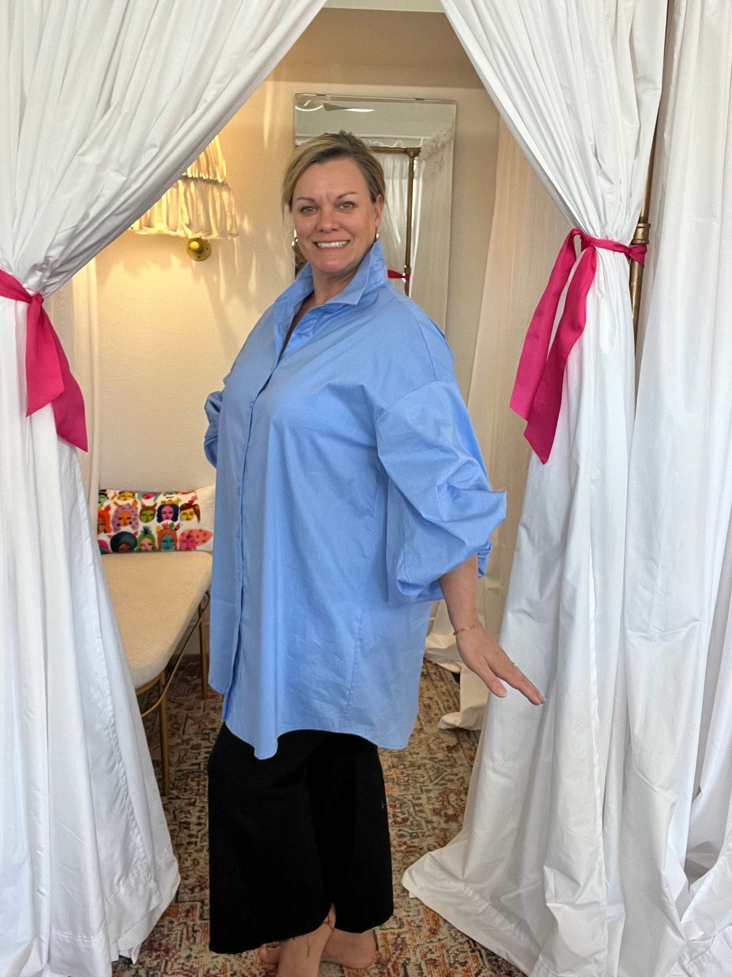 Hi-lo French Blue Tunic