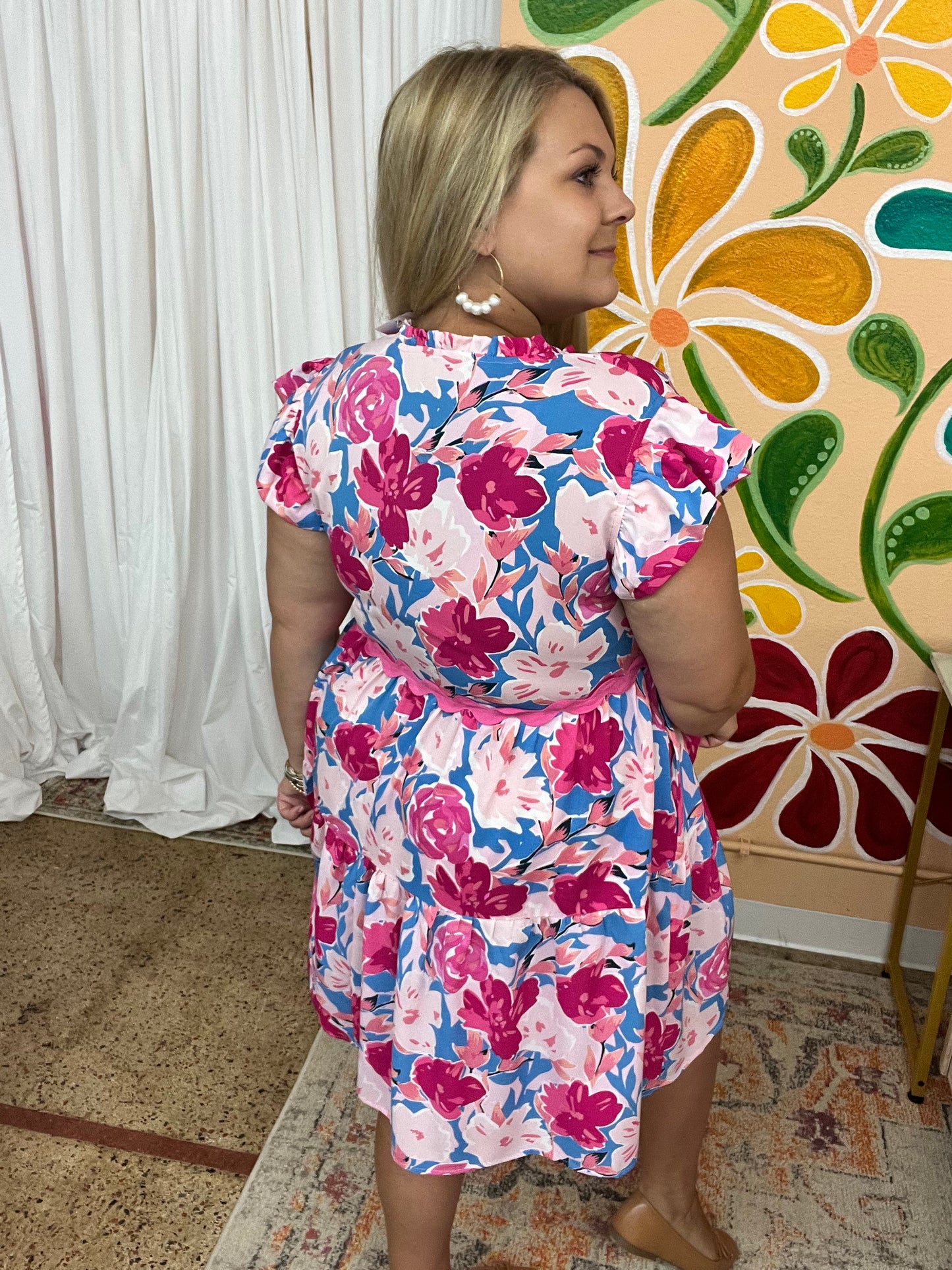 Mini RikRac Floral Dress