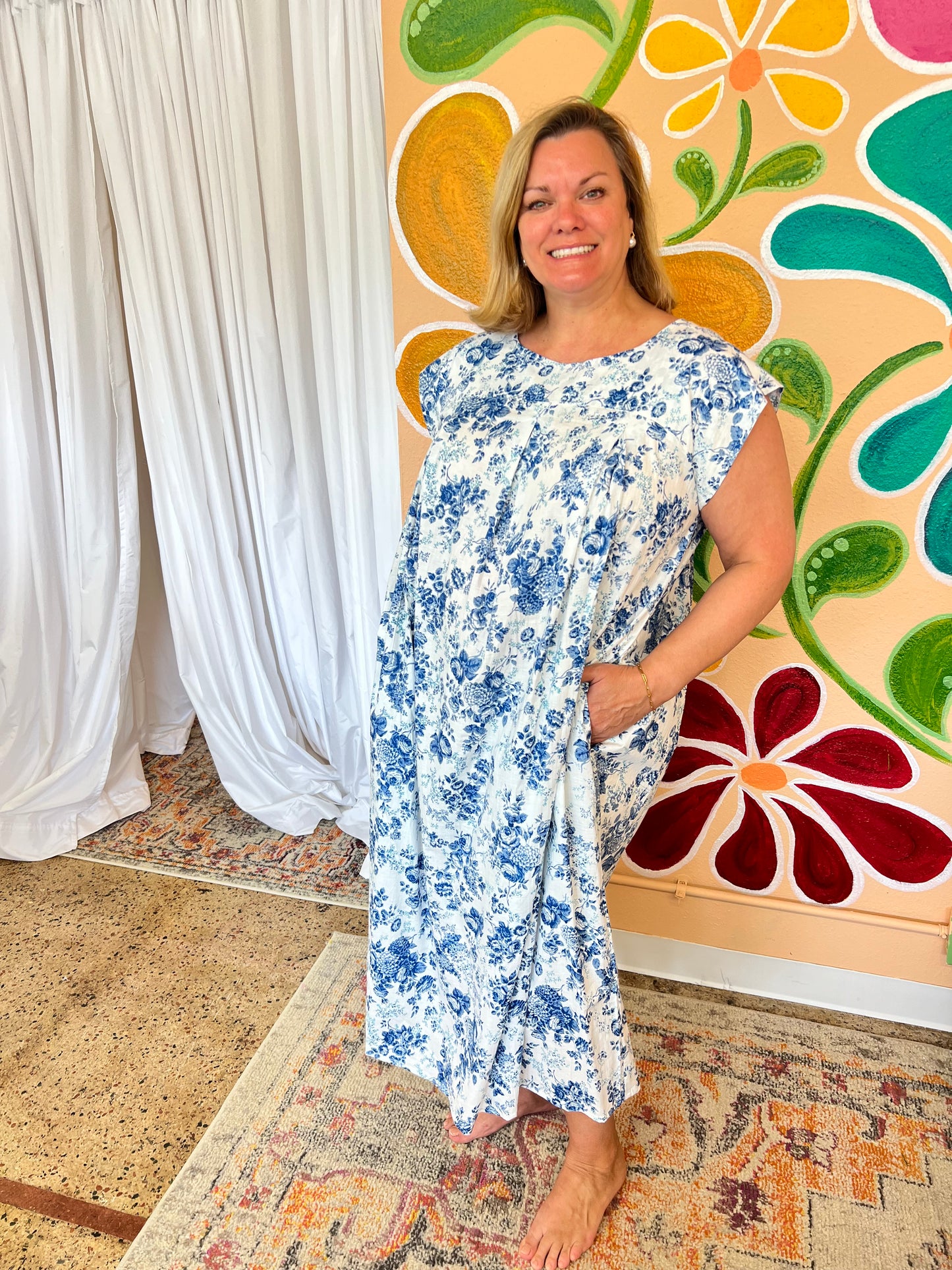 Blue & White Caftan