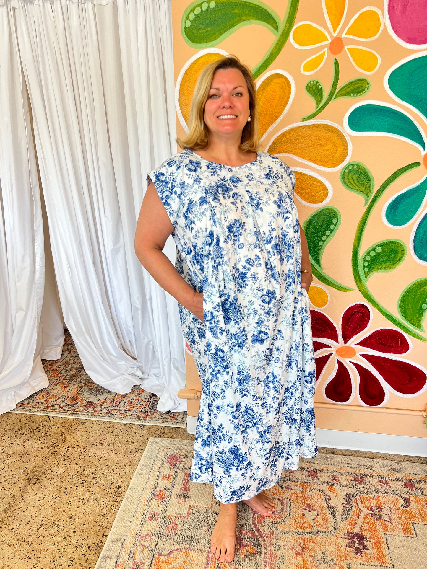 Blue & White Caftan