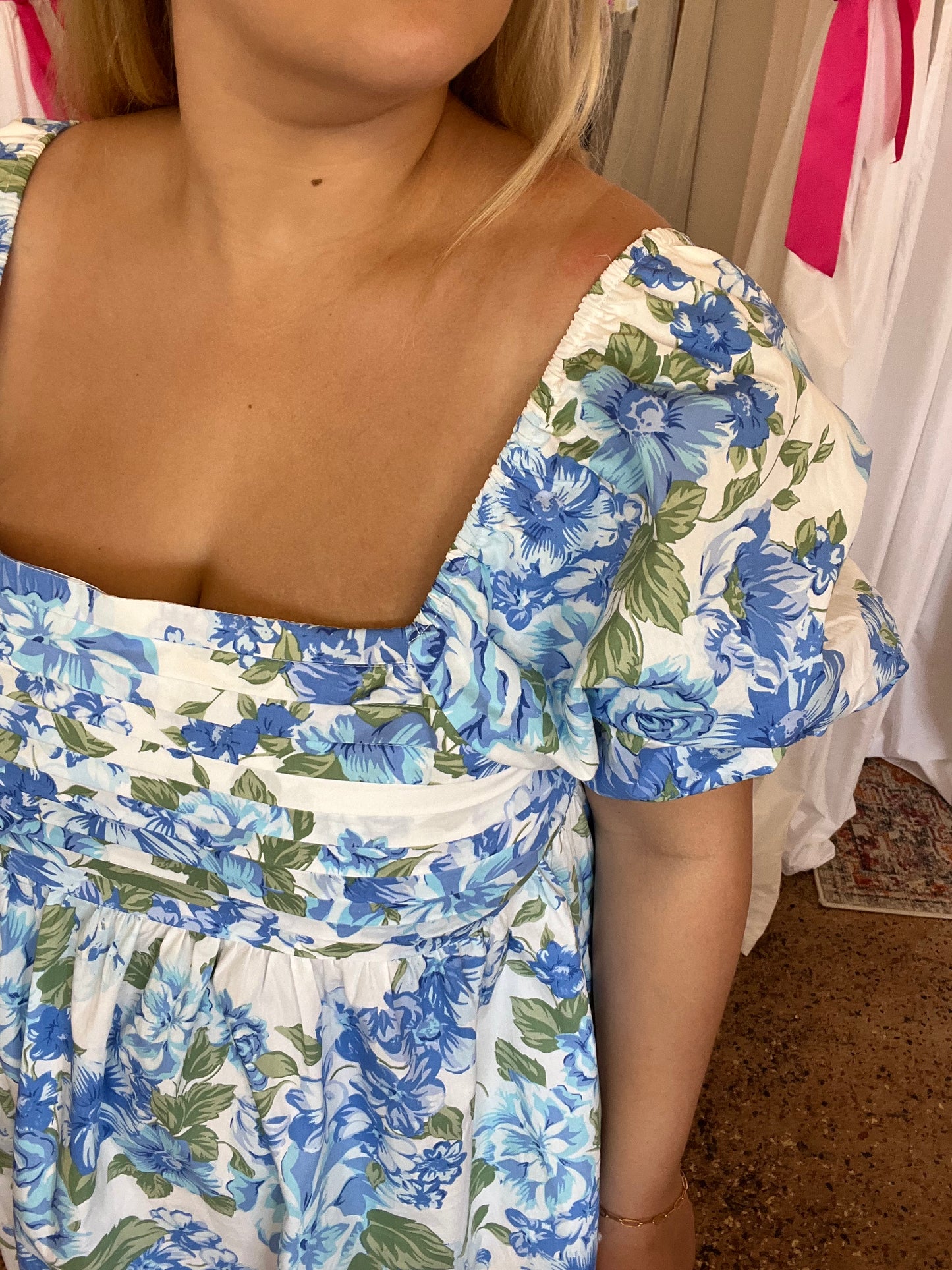 Floral Smocked Back Dress