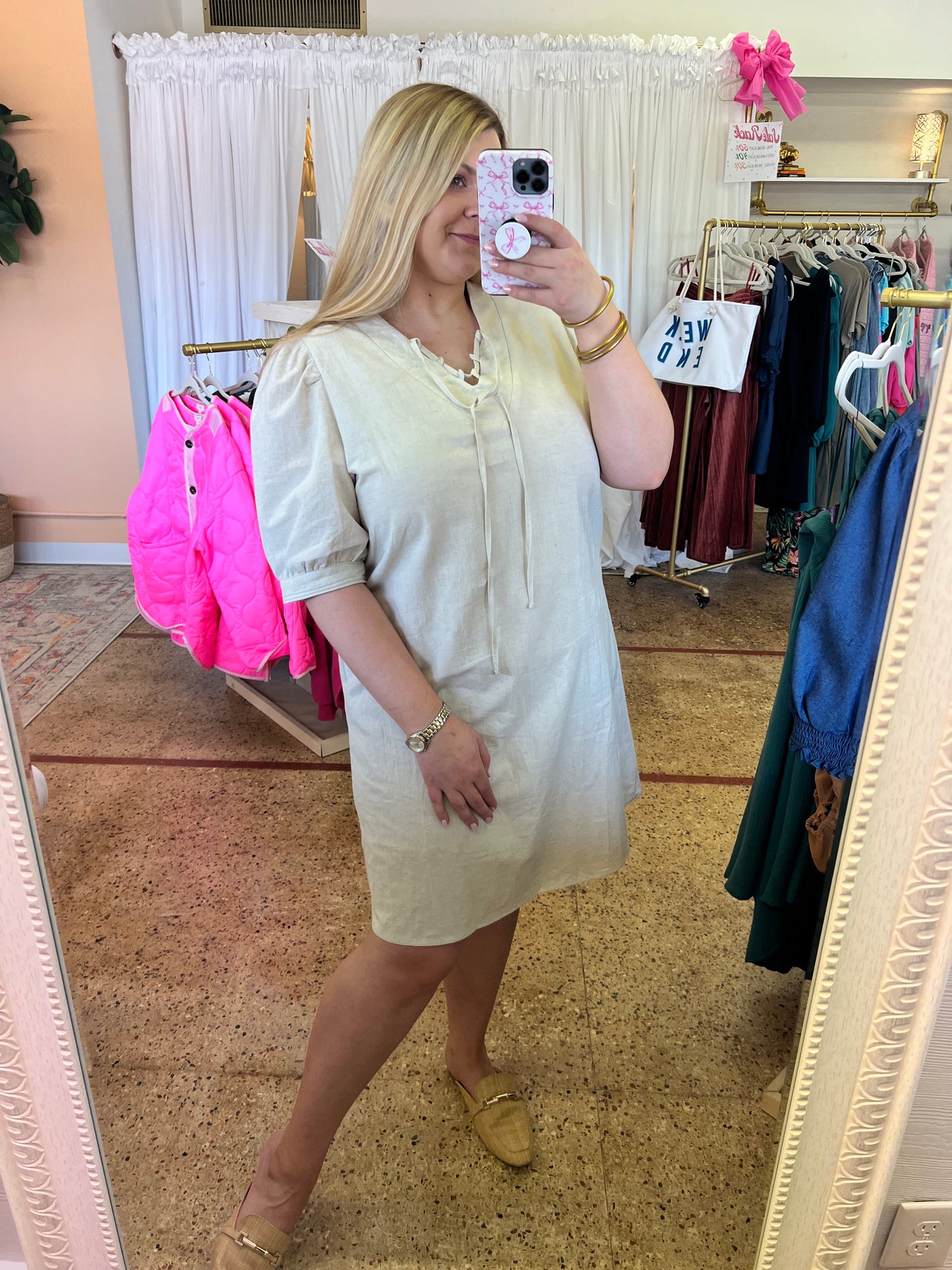 Linen Tie Dress