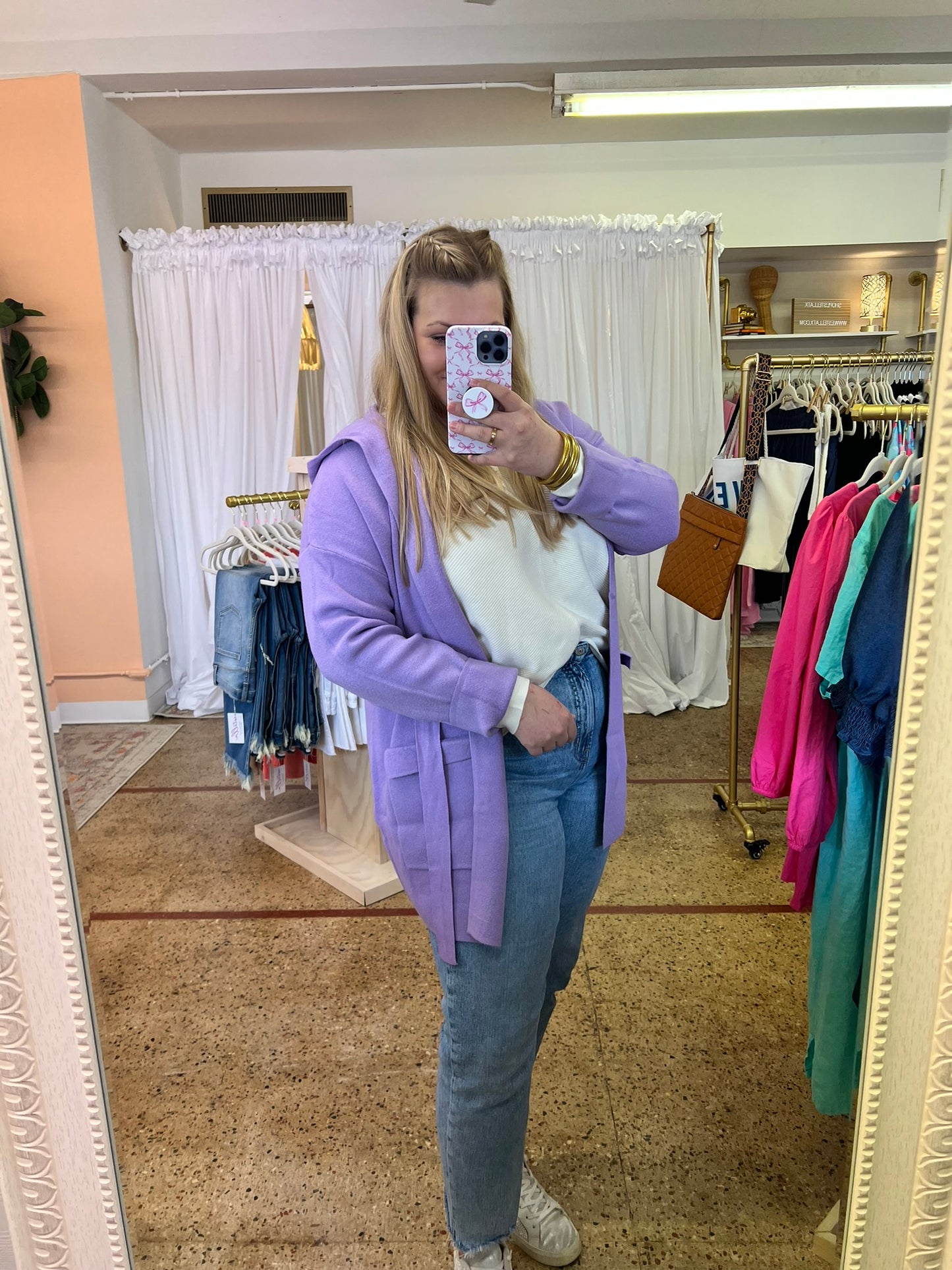 Lavender Sweater Cardigan