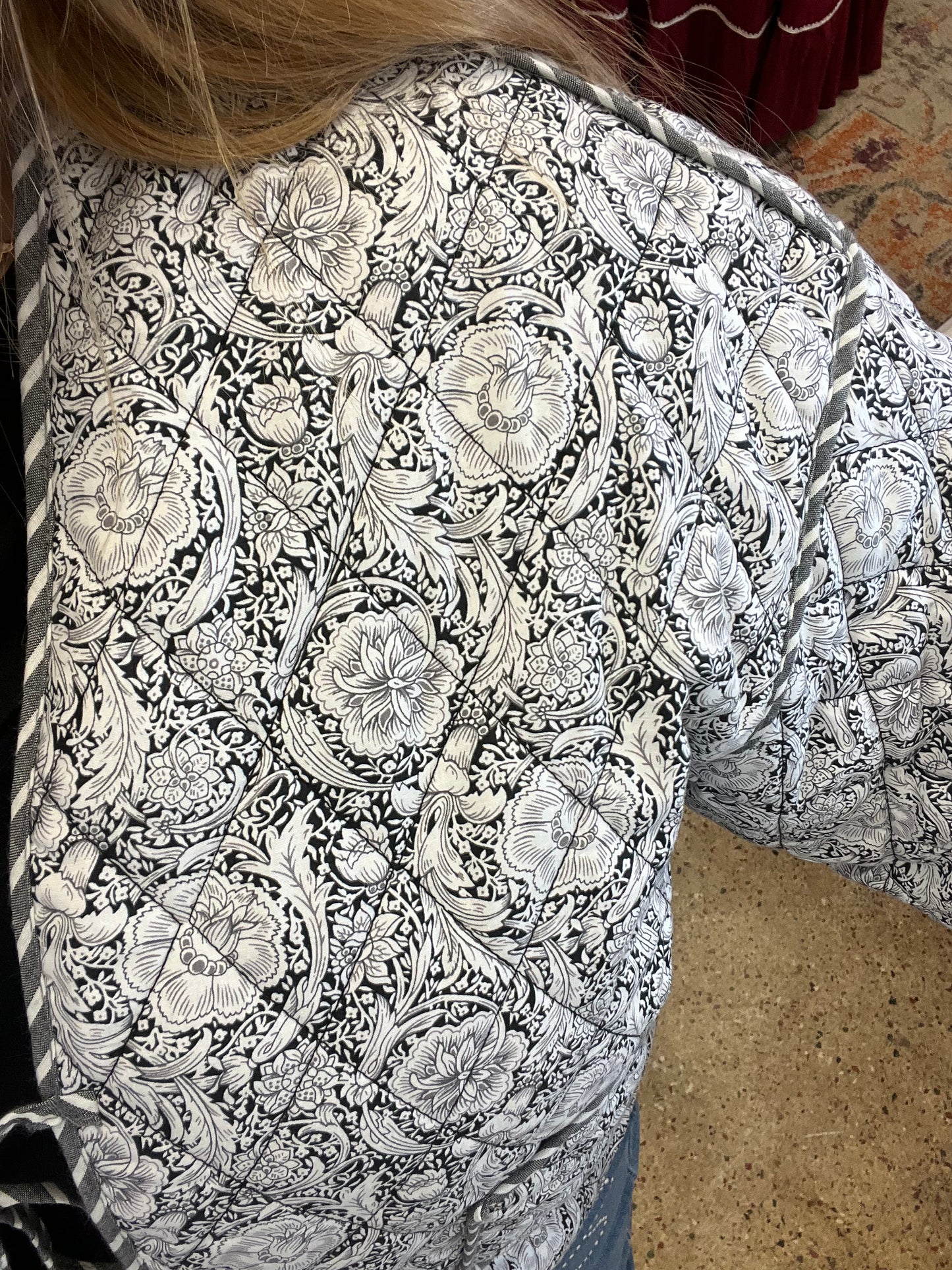 Floral Tie Quilted Jacket