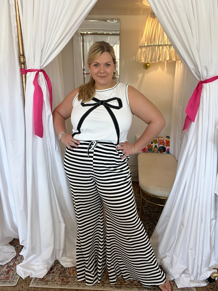 Stripe Palazzo Pants