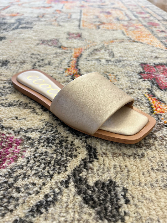 Champagne Slide Sandals