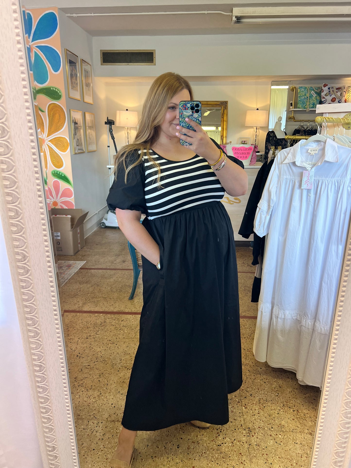 Stripe Midi Dress