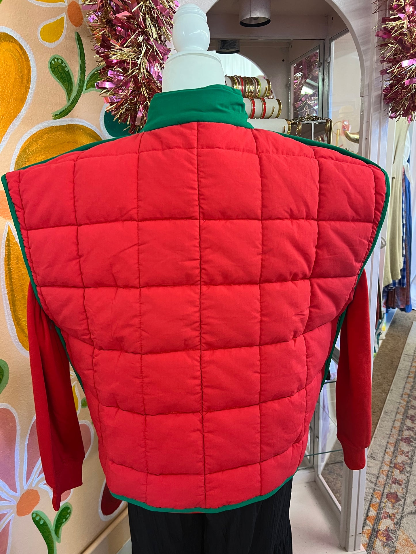 Reversible Floral Quilted Vest