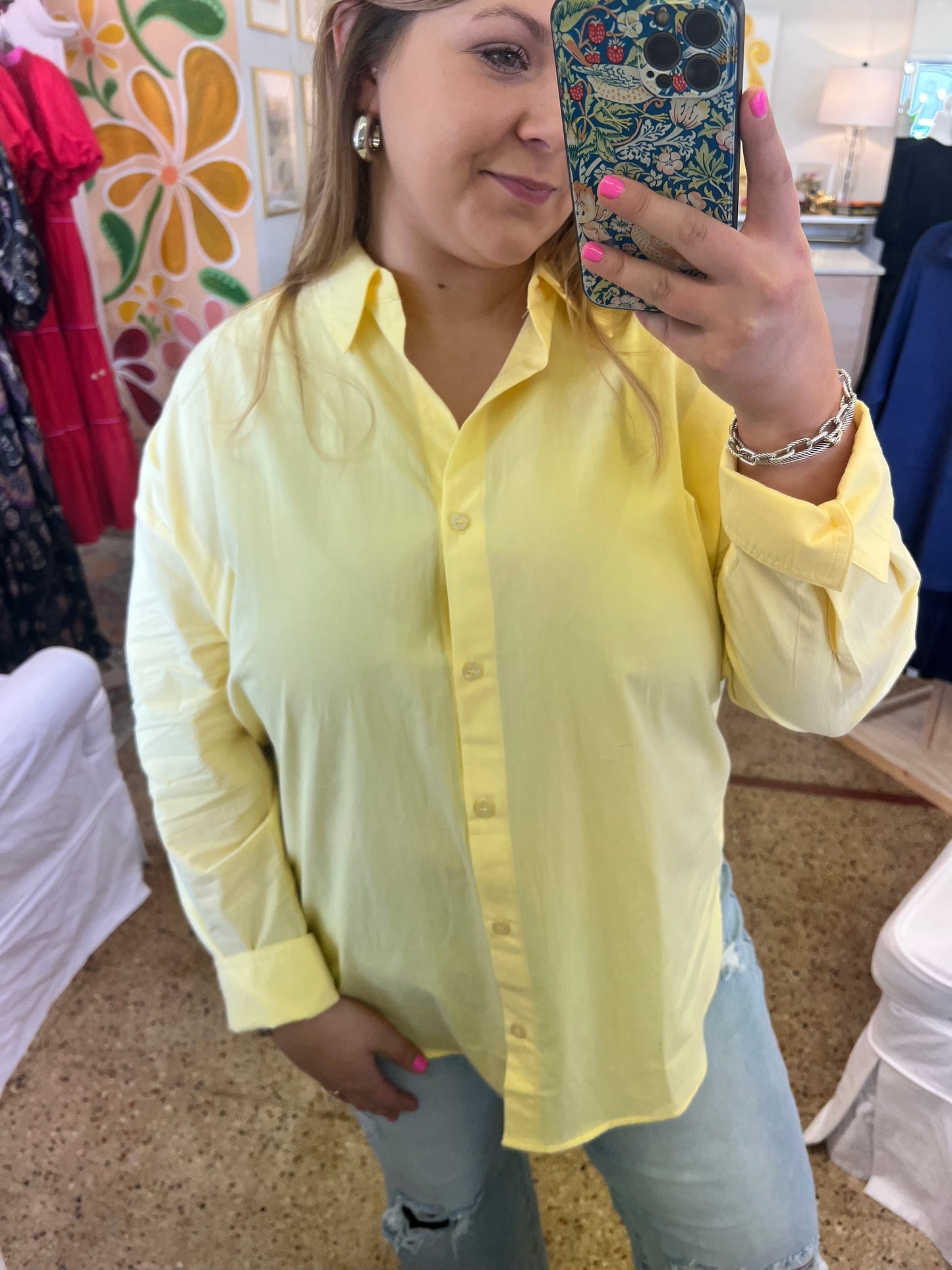 Creamy Yellow Button Down