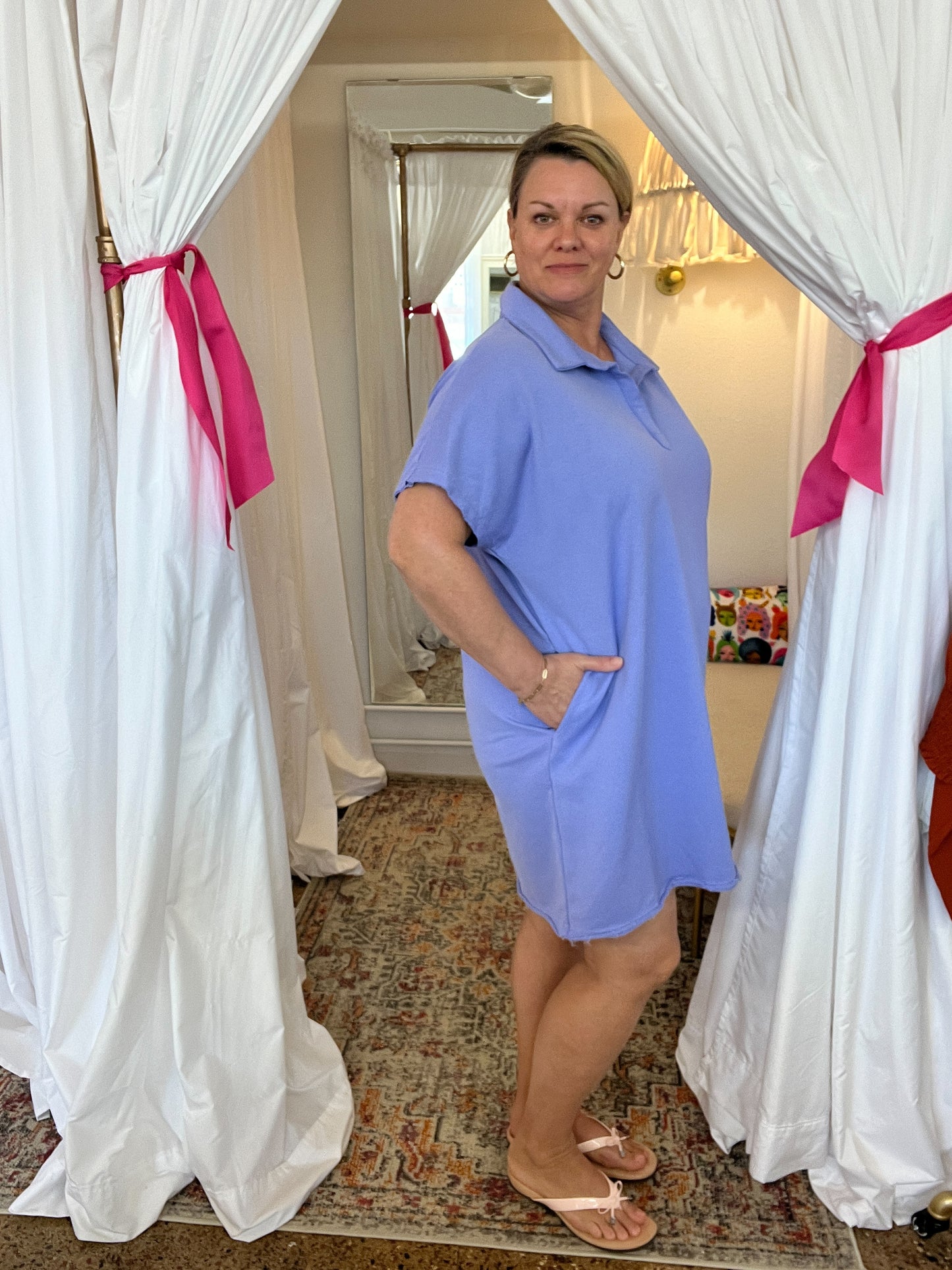 Periwinkle French Terry Dress