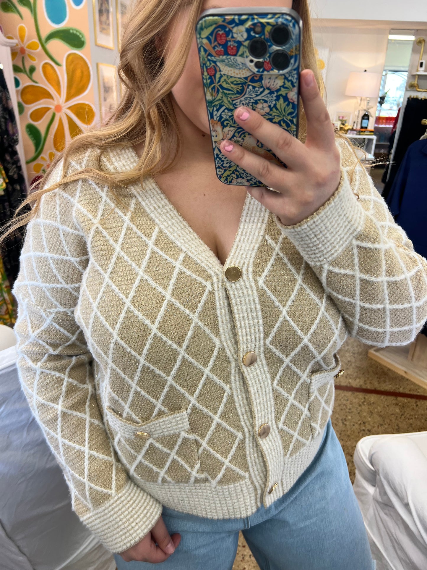 Shimmer Diamond Cardigan