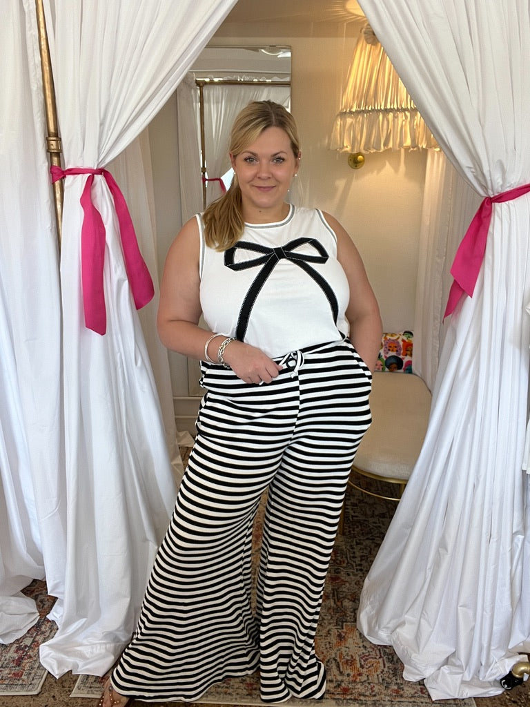 Stripe Palazzo Pants