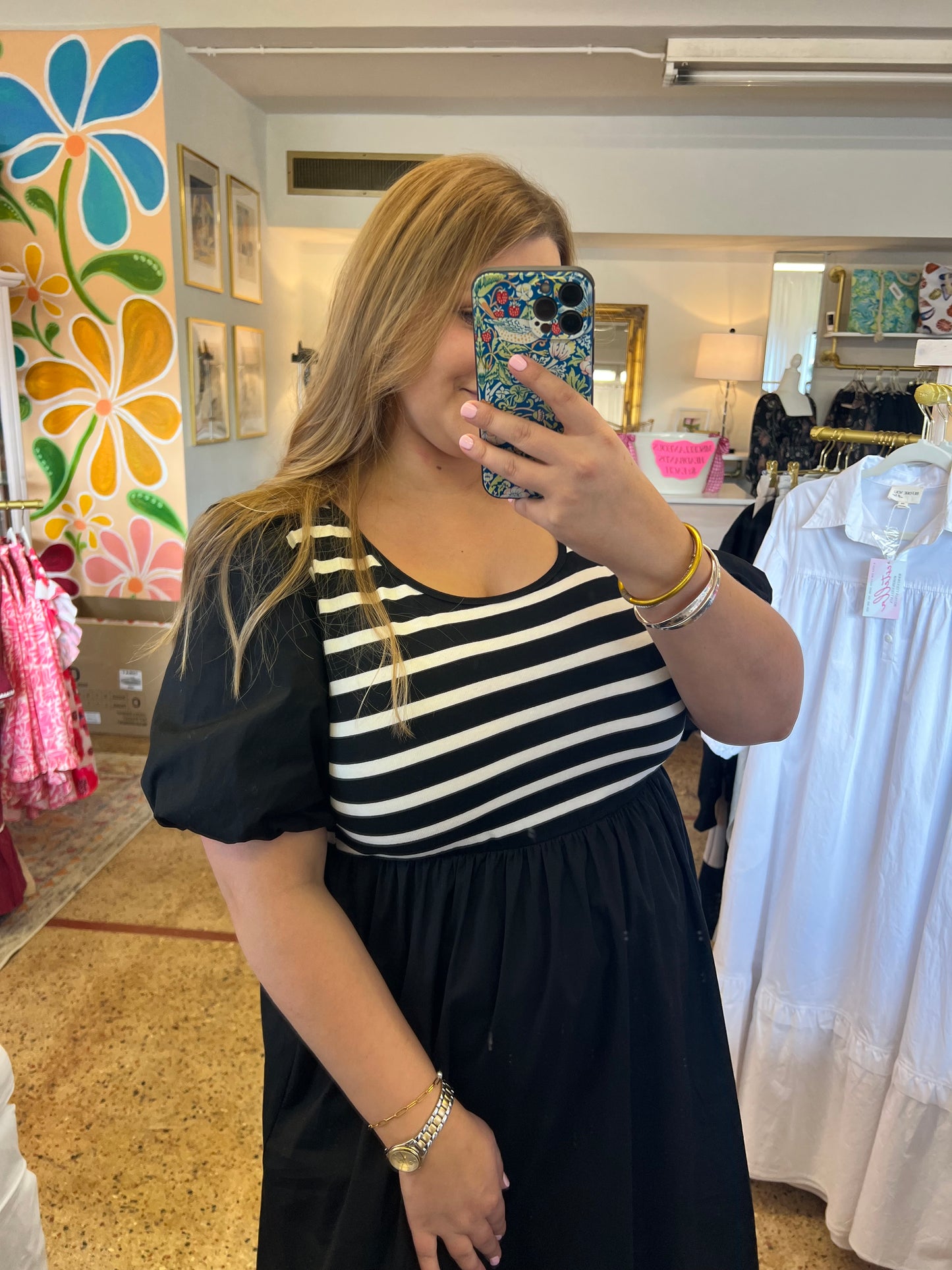 Stripe Midi Dress