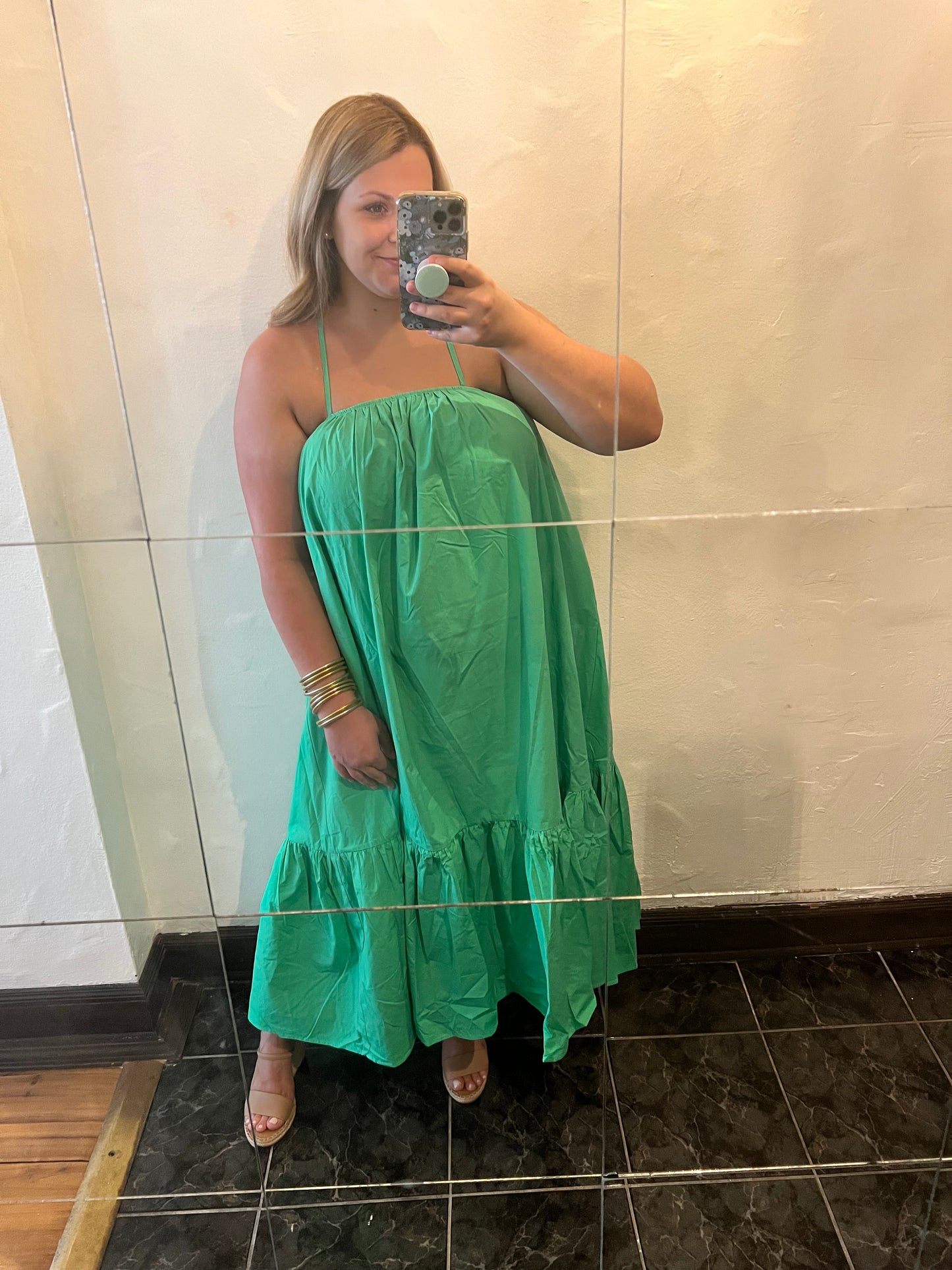 Kelly Green Poplin Dress