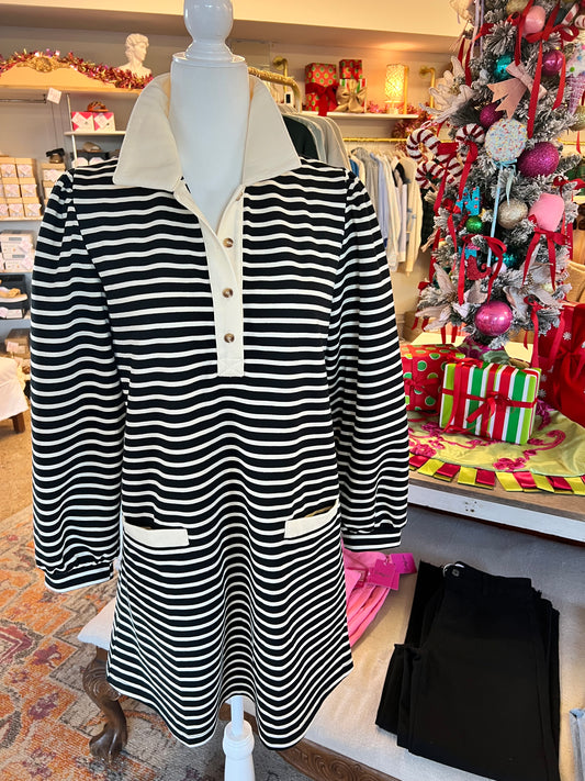 Striped Collar dress