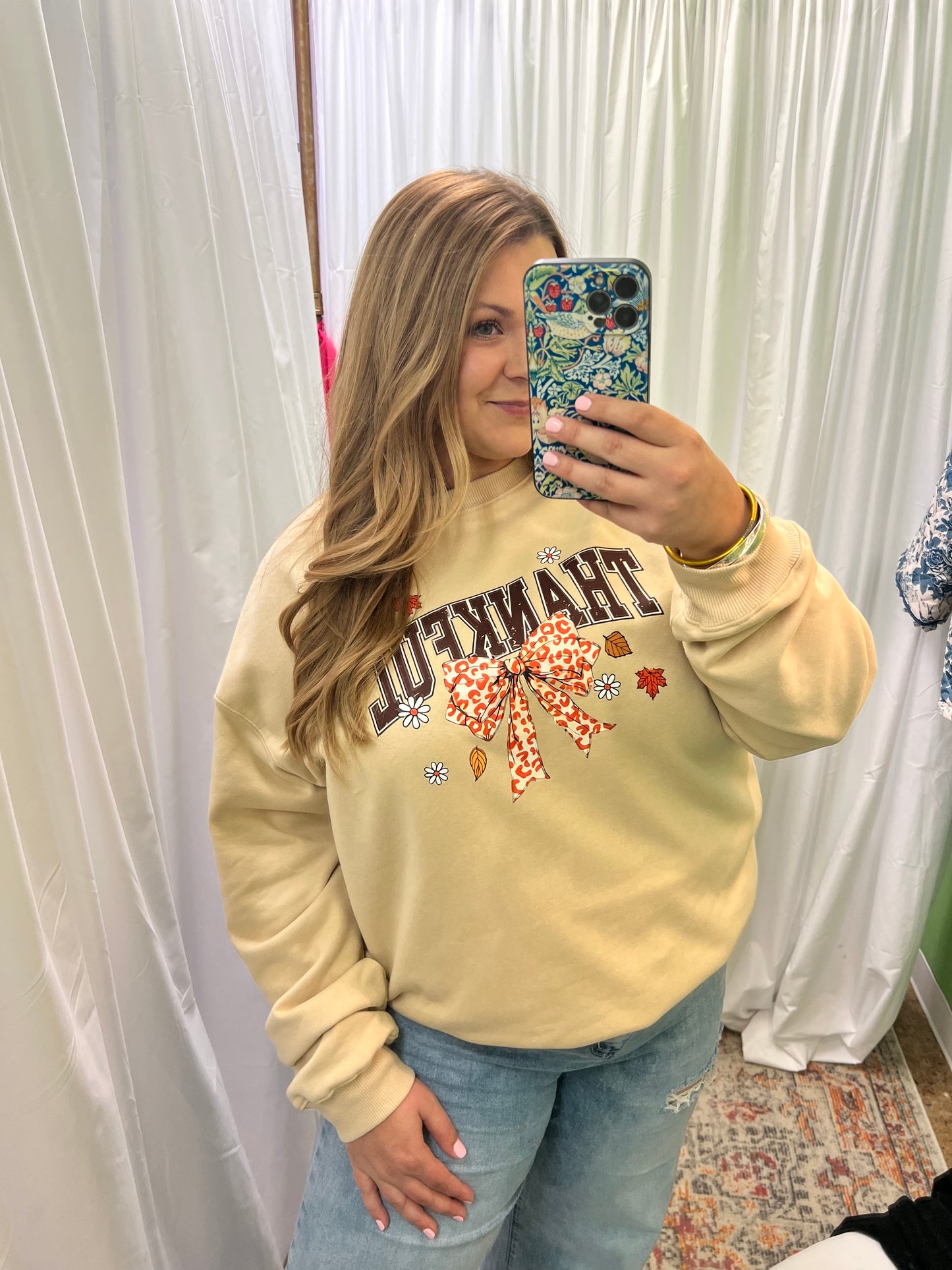 Thankful Bow Sweatshirt