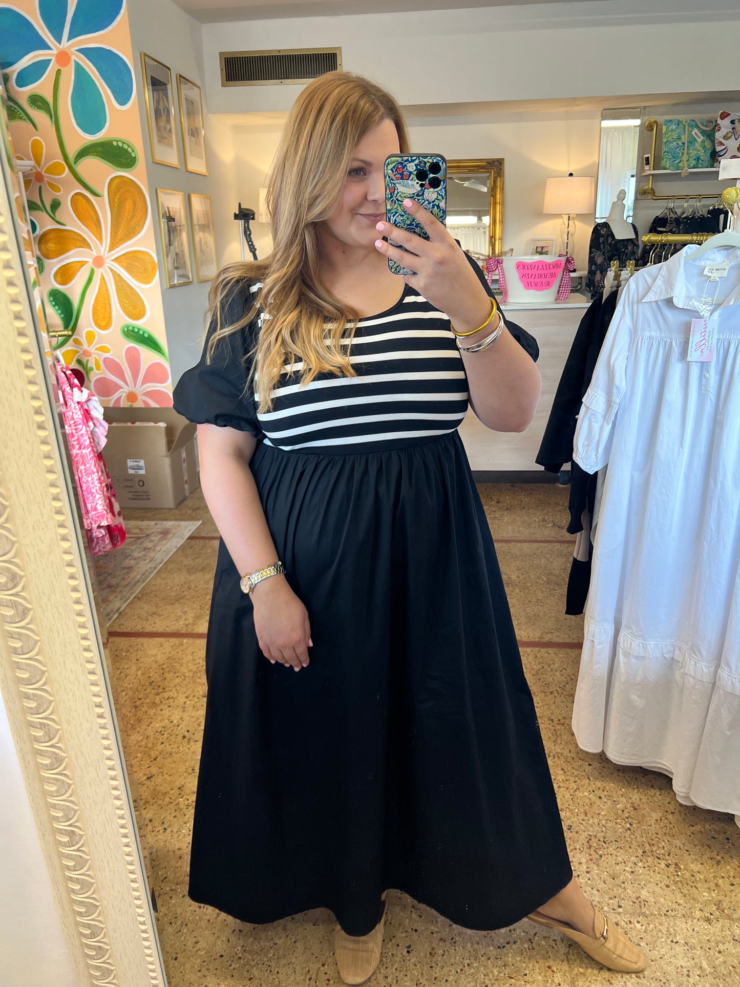 Stripe Midi Dress