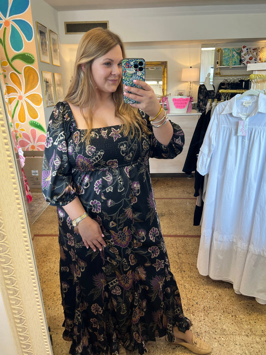 Fall Floral Maxi Dress