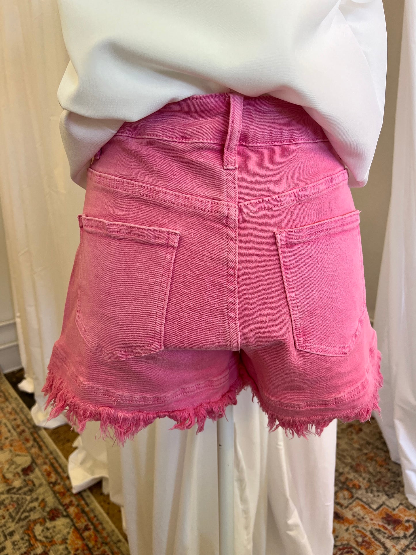 Pink Denim Shorts