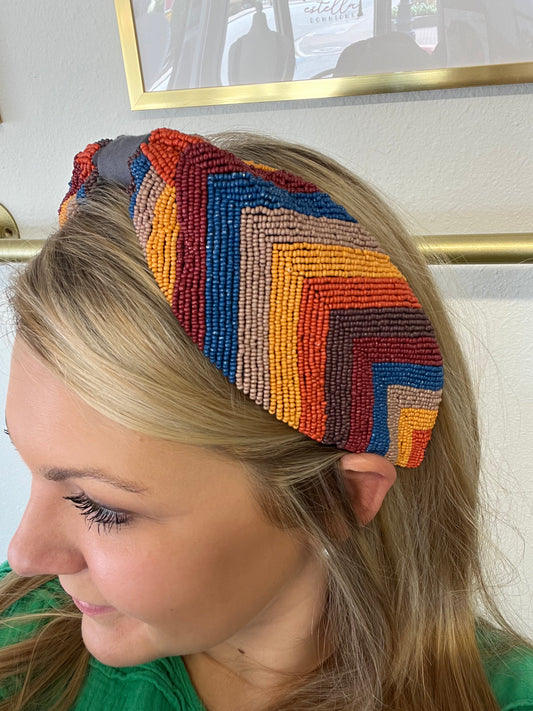 Fall Beaded Headband