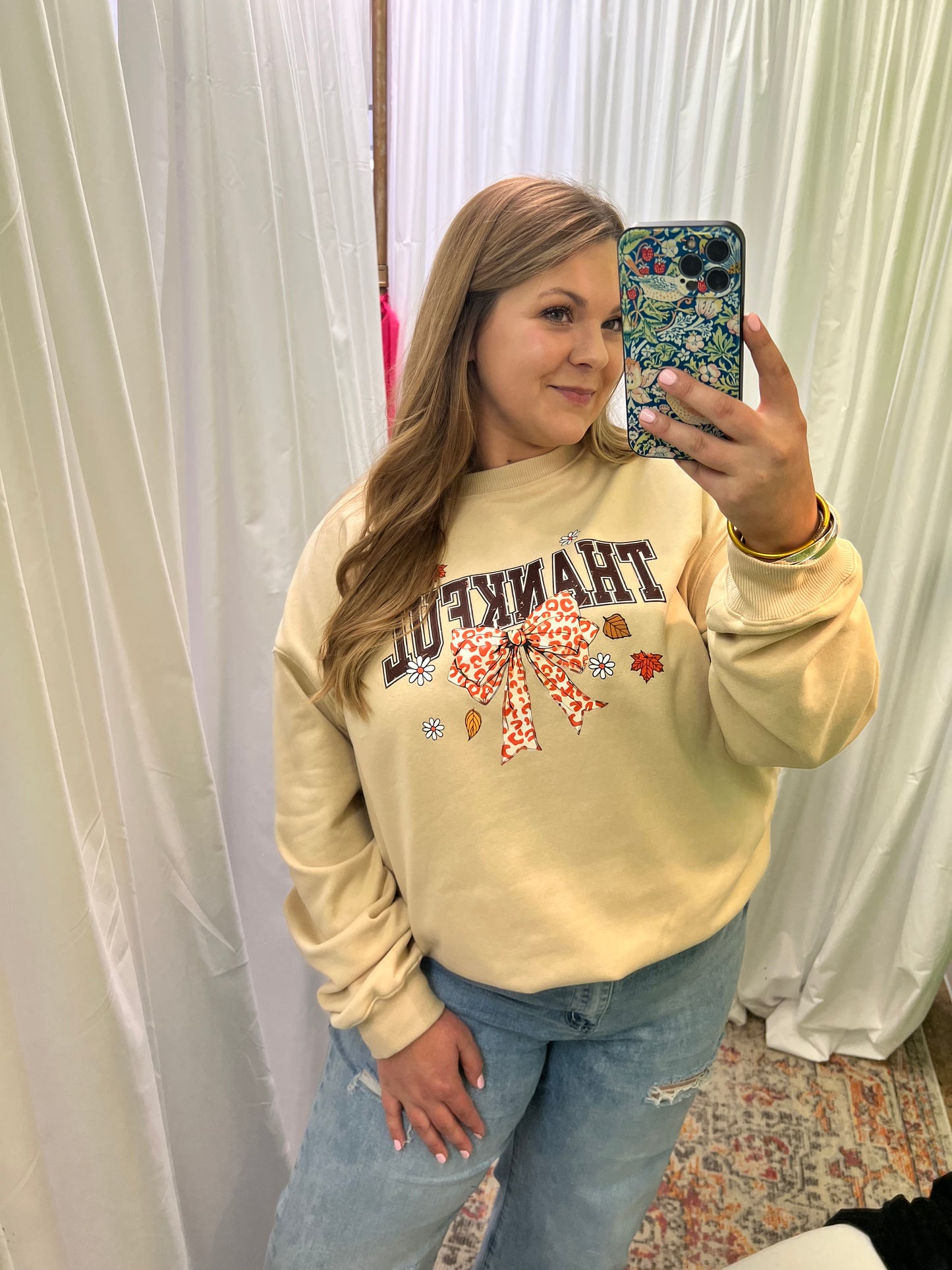 Thankful Bow Sweatshirt